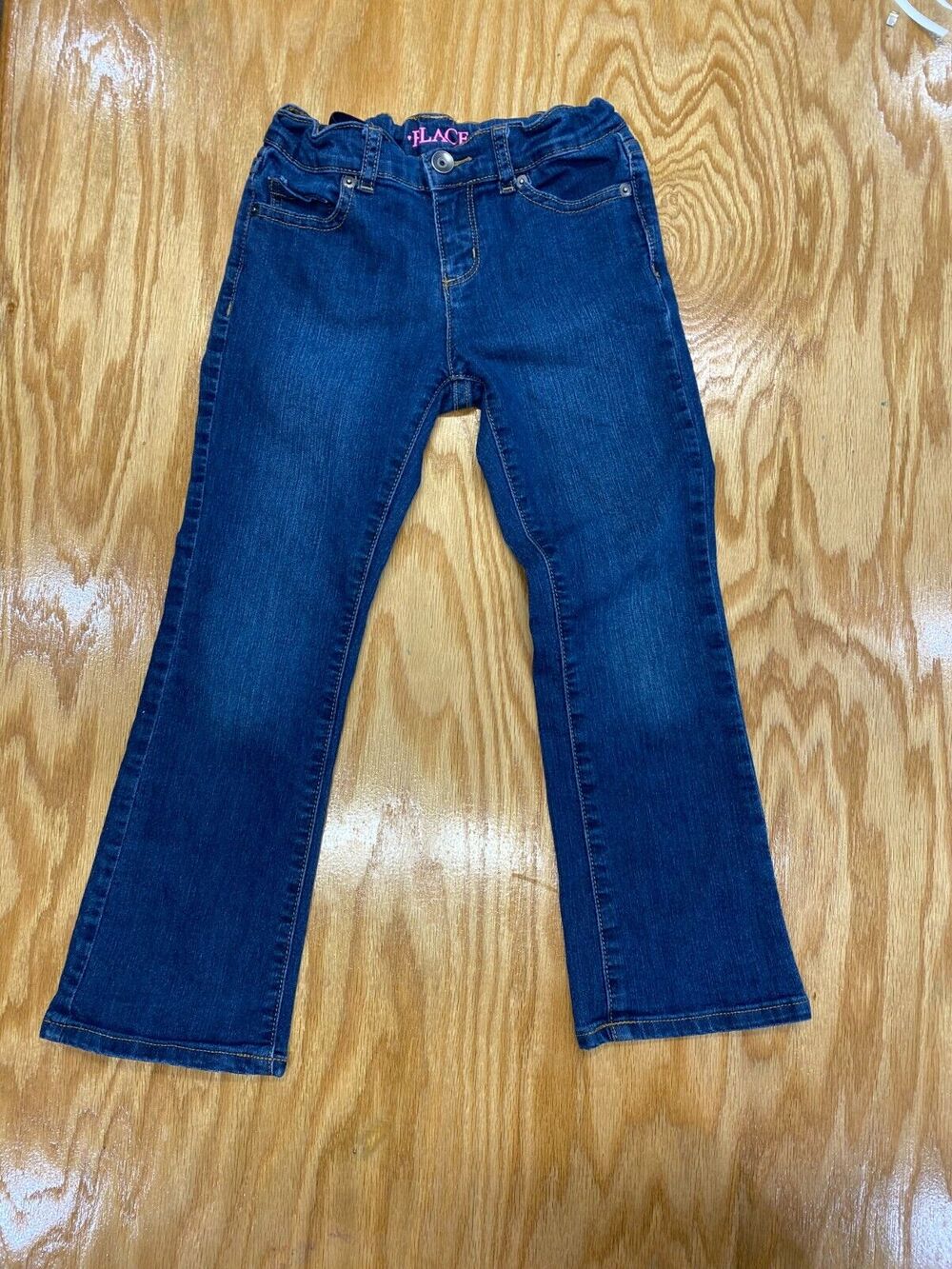 Place Jeans Girls 6 Blue Denim Bootcut Sami Flared Zip Fly 5-Pockets B71